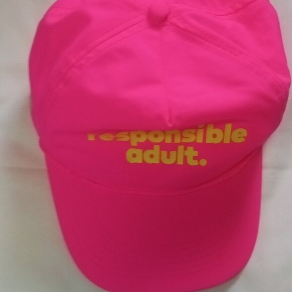 Responsible Adult Gradient Beverages Bright Pink Cap Hat for Women by CAMEO, NEW - Picture 4 of 4